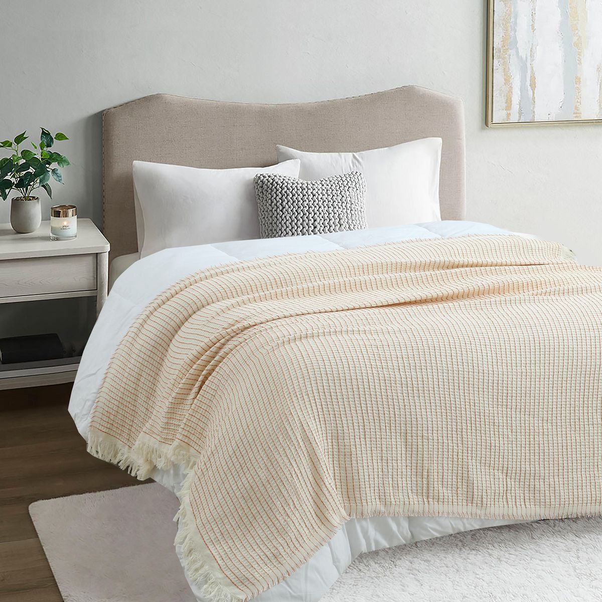 JUST HOME COLLECTION - Manta Boho Waffle 130x160cm