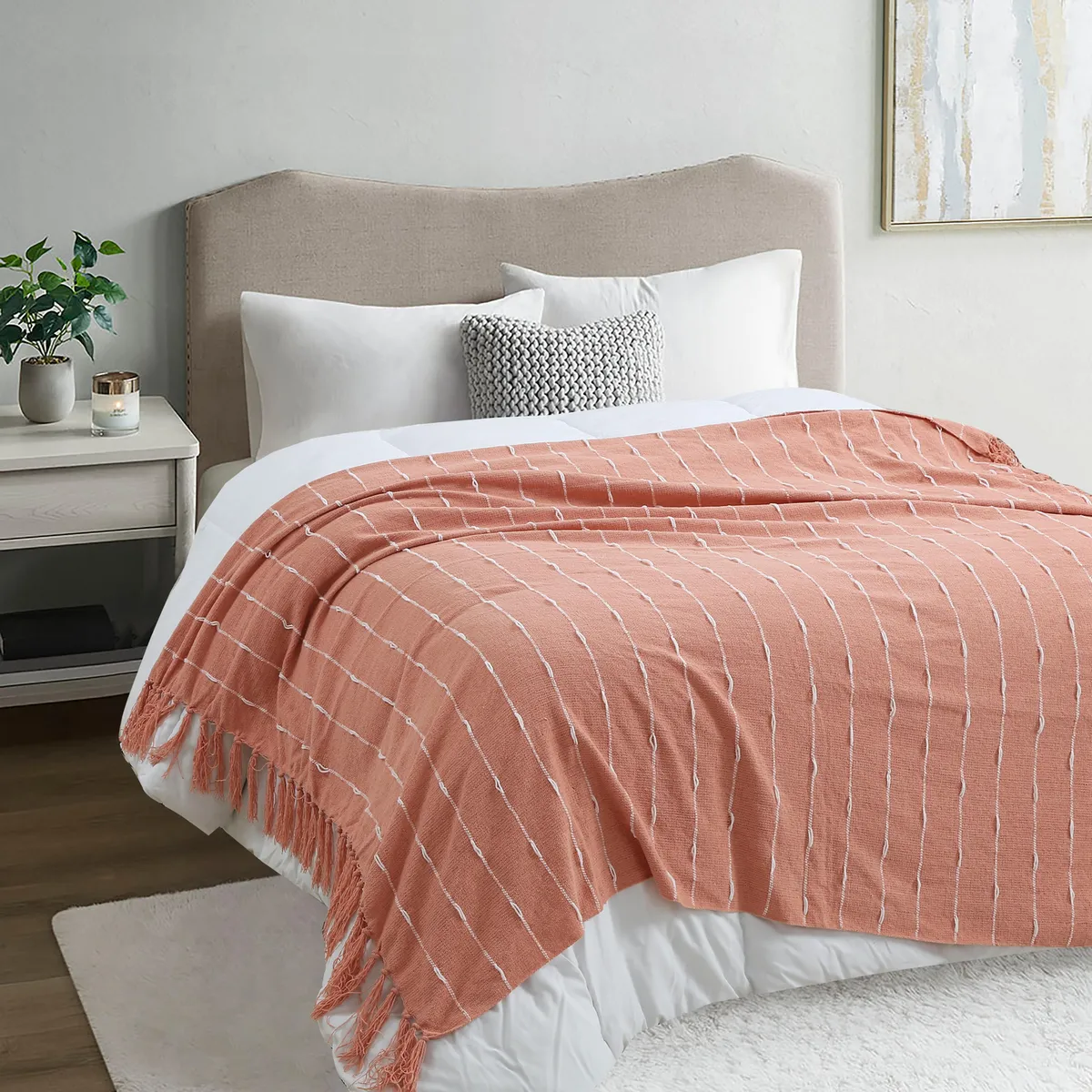 JUST HOME COLLECTION - Manta Boho Terracota 130x160cm