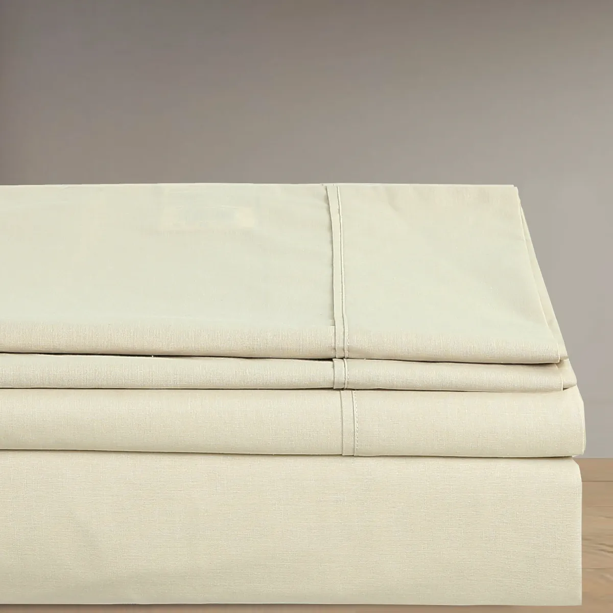 JUST HOME COLLECTION - Sábana 144 Hilos Beige Queen