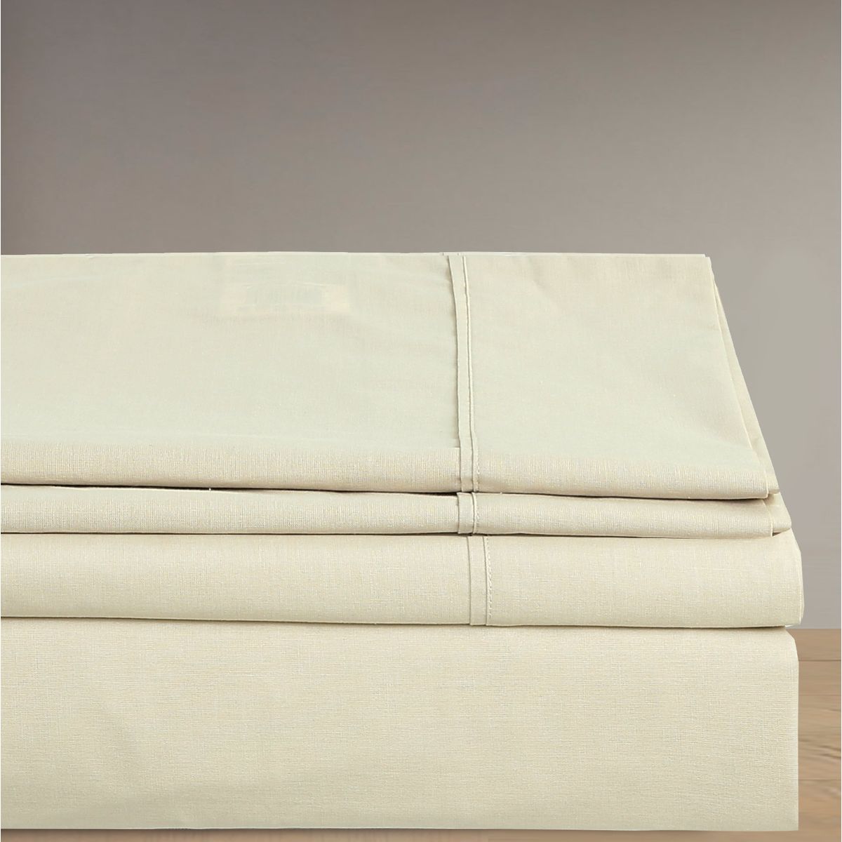 JUST HOME COLLECTION - Sábana 144 Hilos Beige Queen