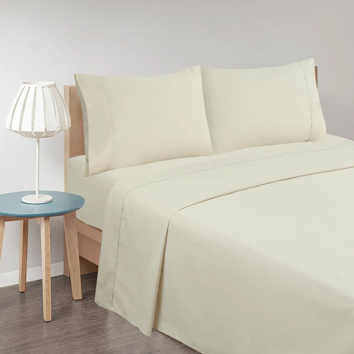 JUST HOME COLLECTION - Sábana 144 Hilos Beige Queen