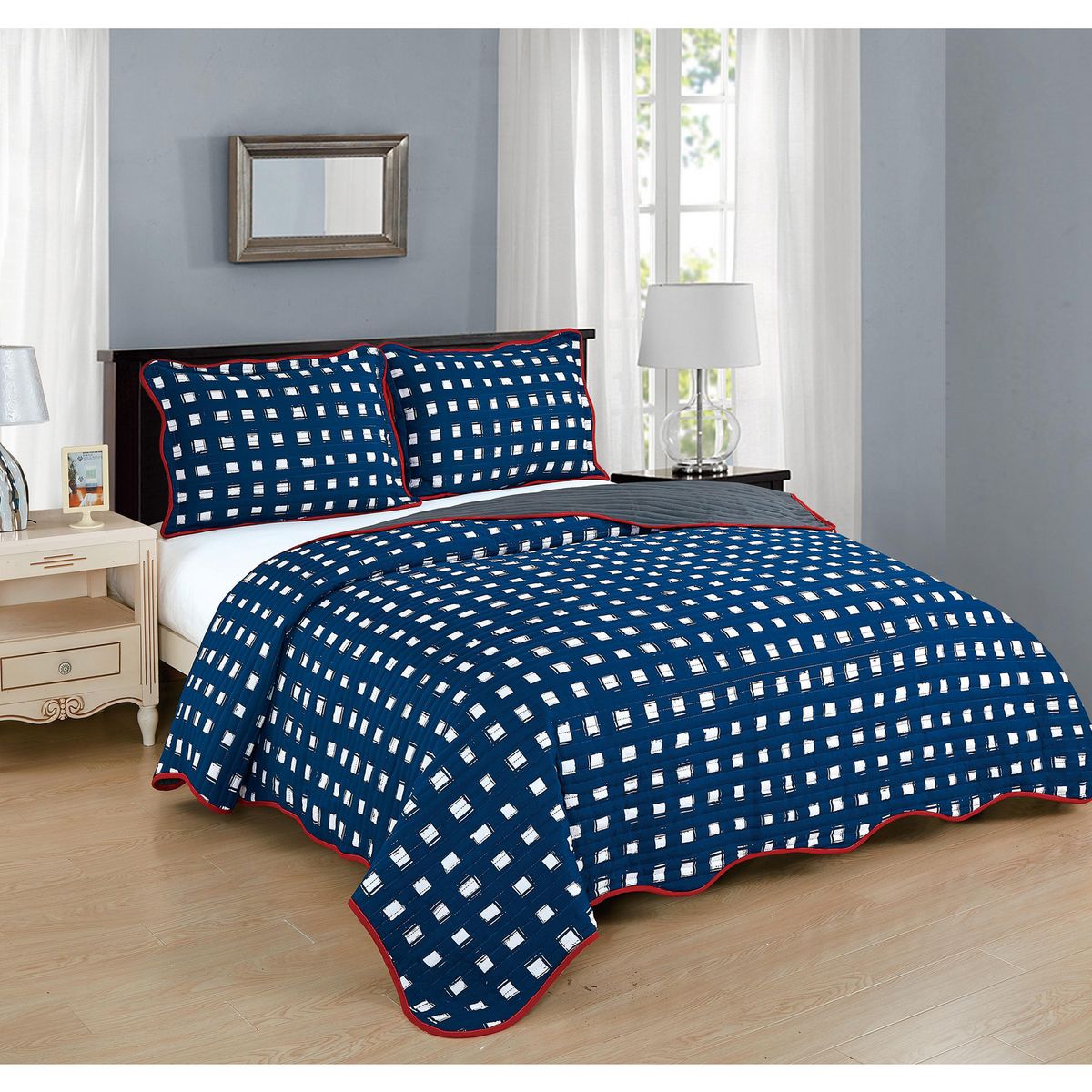 JUST HOME COLLECTION - Quilt Teen Boy Diseño 1.5 Plazas Azul