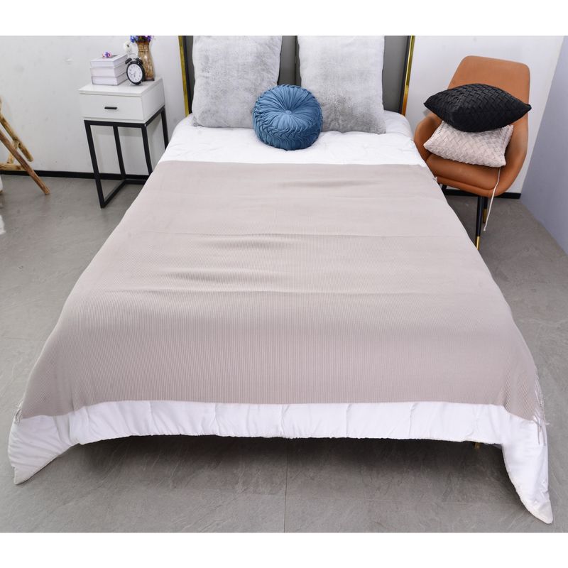 JUST HOME COLLECTION - Sábana 144 Hilos Gris Queen