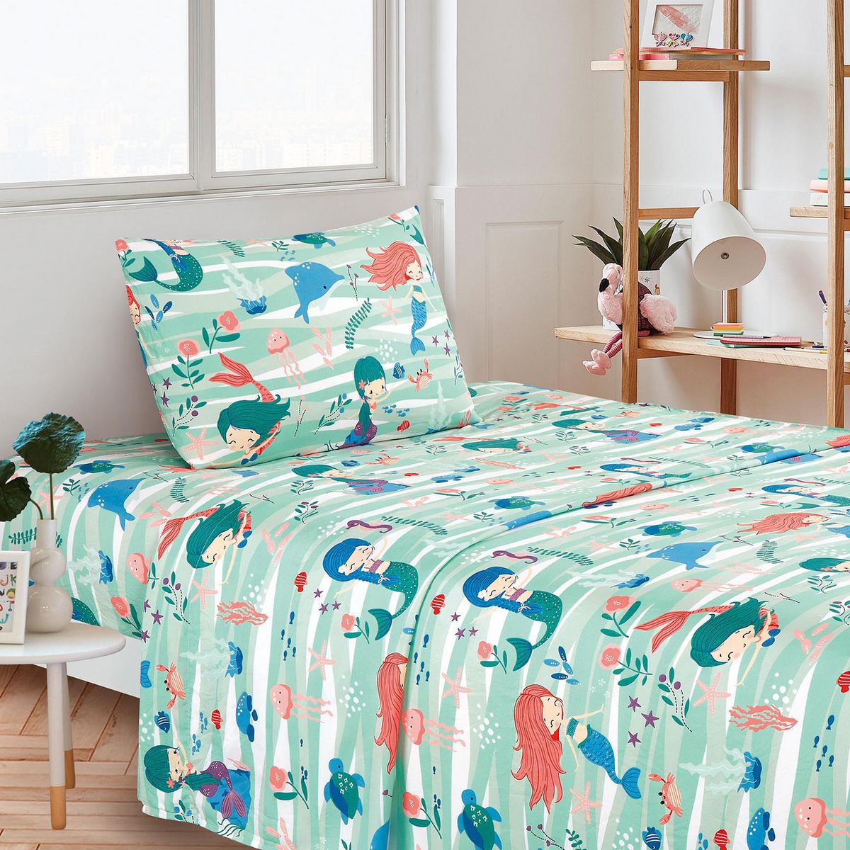 JUST HOME COLLECTION - Combo Quilt + Cojín + Sábana Niña 1.5 Plazas