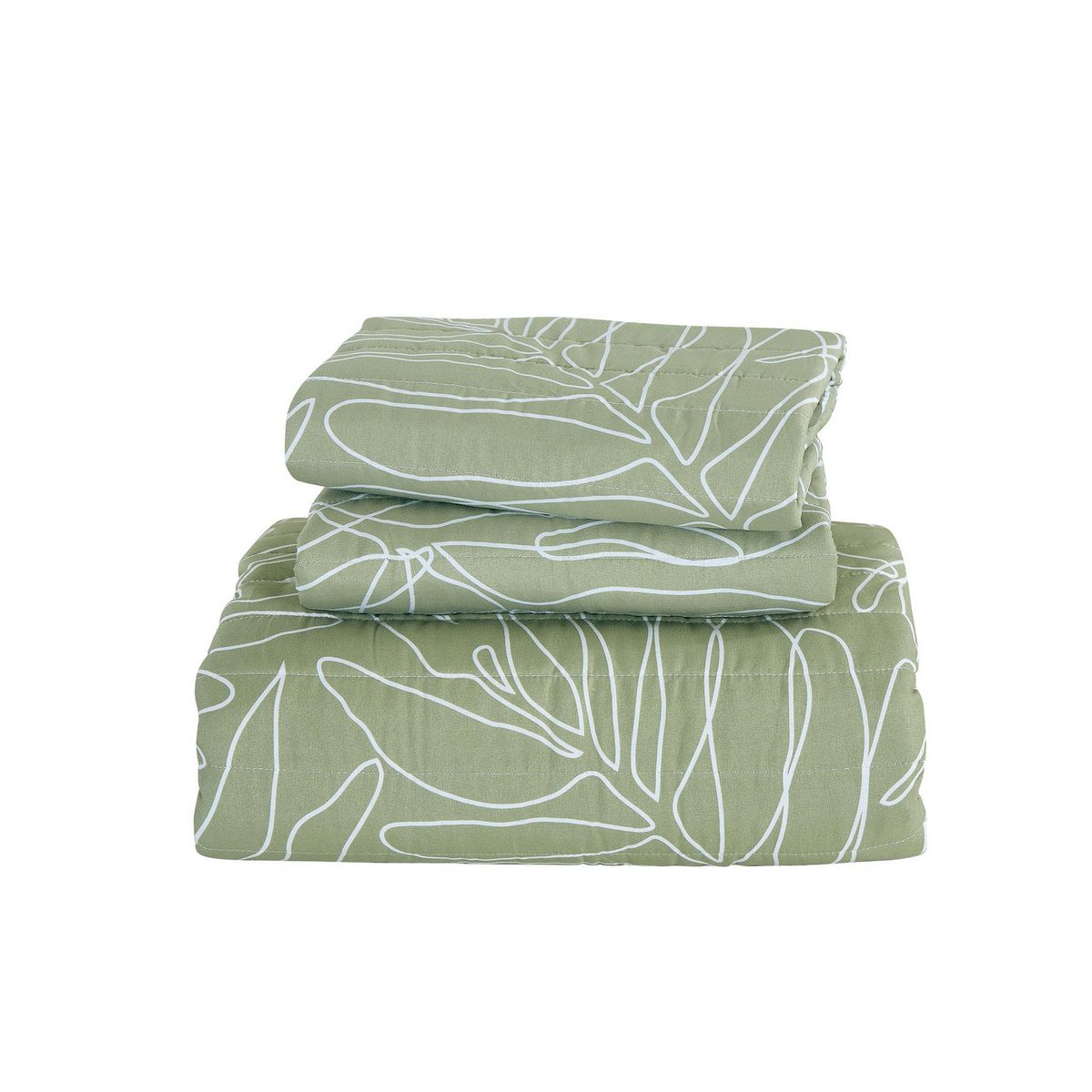 JUST HOME COLLECTION - Quilt Nórdico DIS 1.5 Plazas Oliva