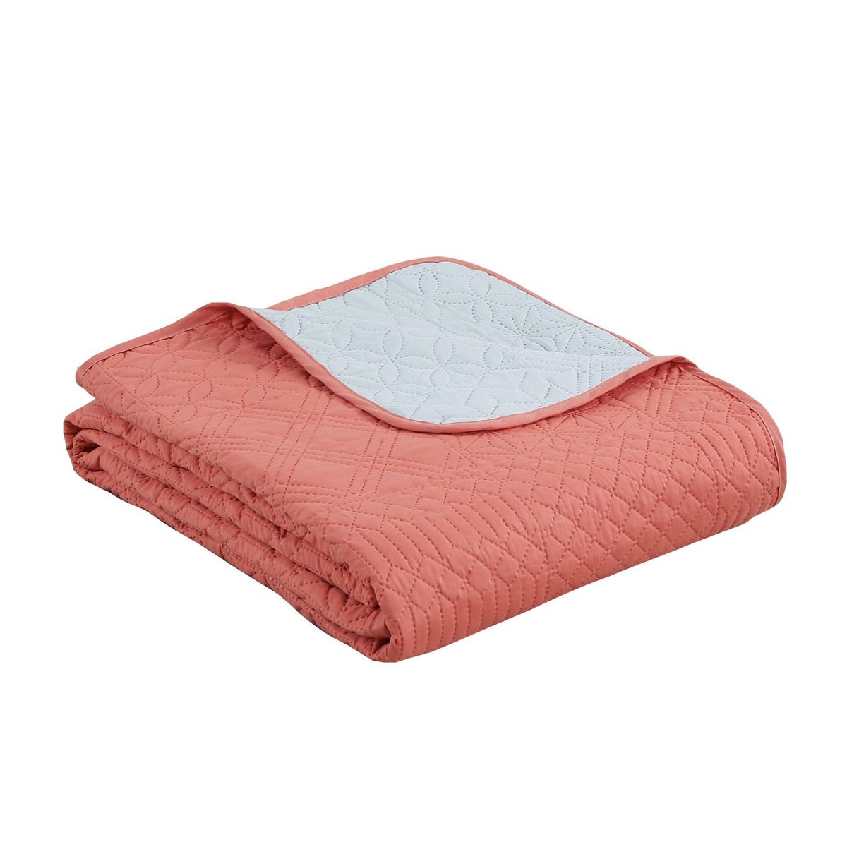 JUST HOME COLLECTION - Quilt Bicolor 2 Plazas Terracota