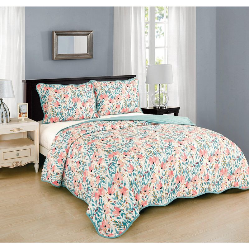 JUST HOME COLLECTION - Quilt Clasic DIS King Floral