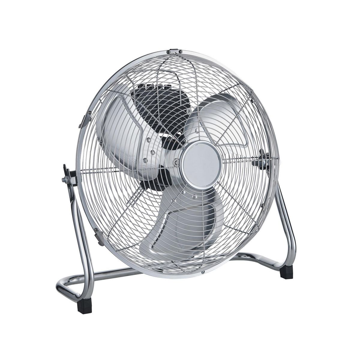 WURDEN - Ventilador De Piso Industrial 14" Metal 3 Velocidades 70W Wurden Plateado