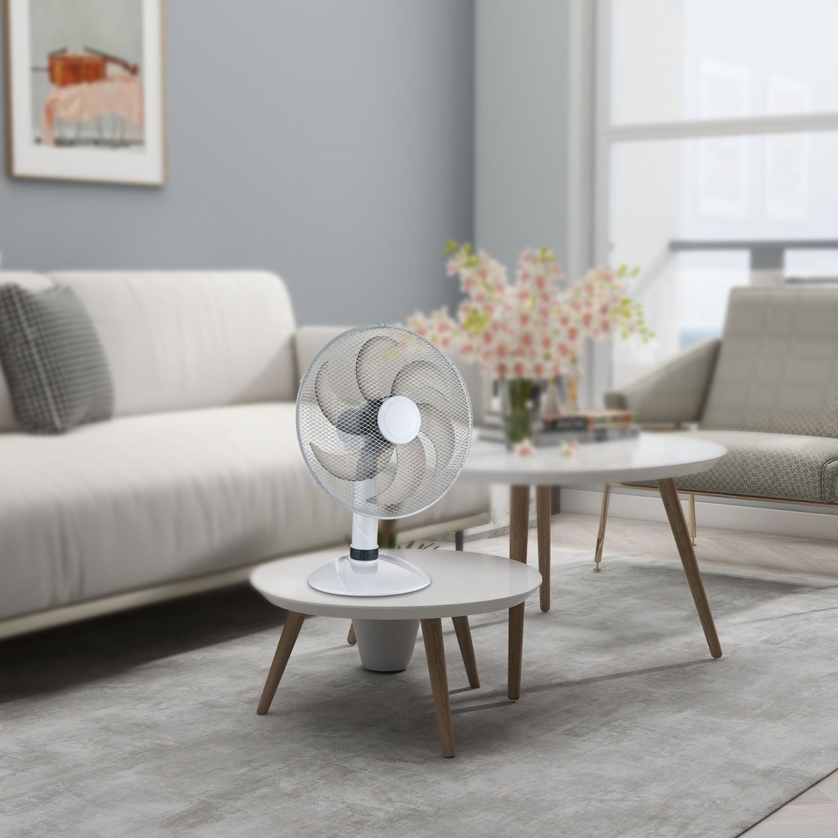 WURDEN - Ventilador De Mesa 16" Plástico 3 Velocidades 50W Wurden Blanco