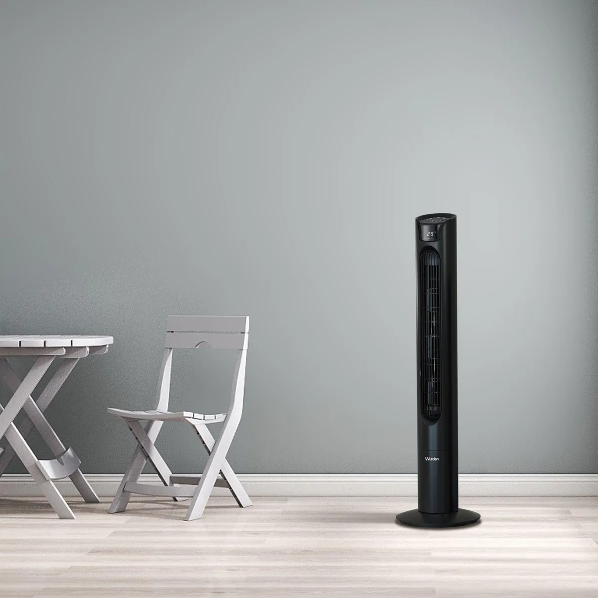 WURDEN - Ventilador De Torre 39" 99cm Plástico 3 Velocidades 45W Wurden Negro