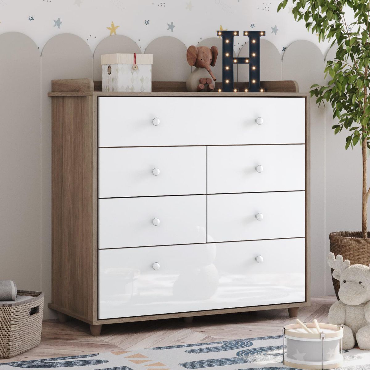 CASA BONITA - Cómoda 6 Cajones Pao