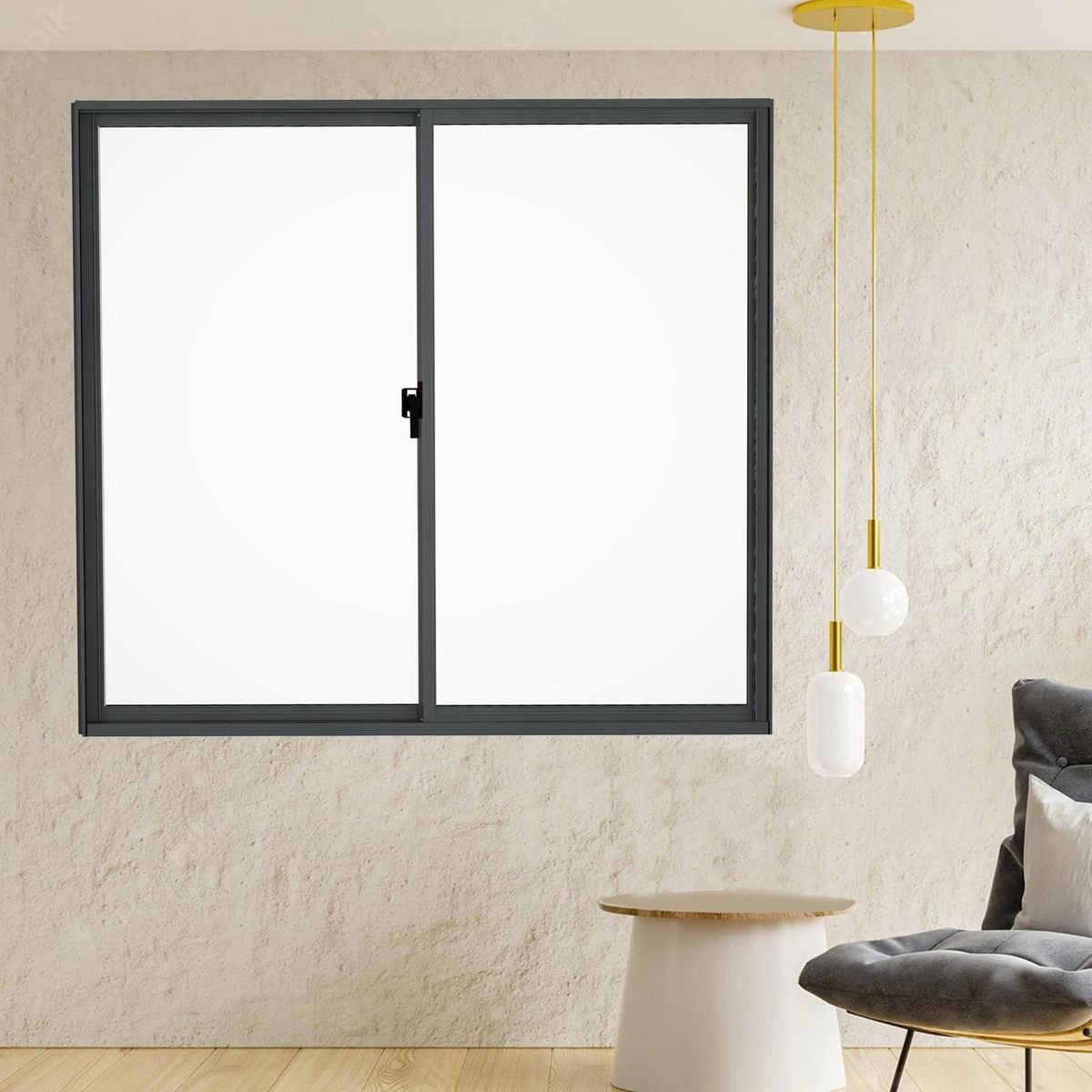 WINTEC - Ventana de Aluminio Next Antracita 121x100 cm