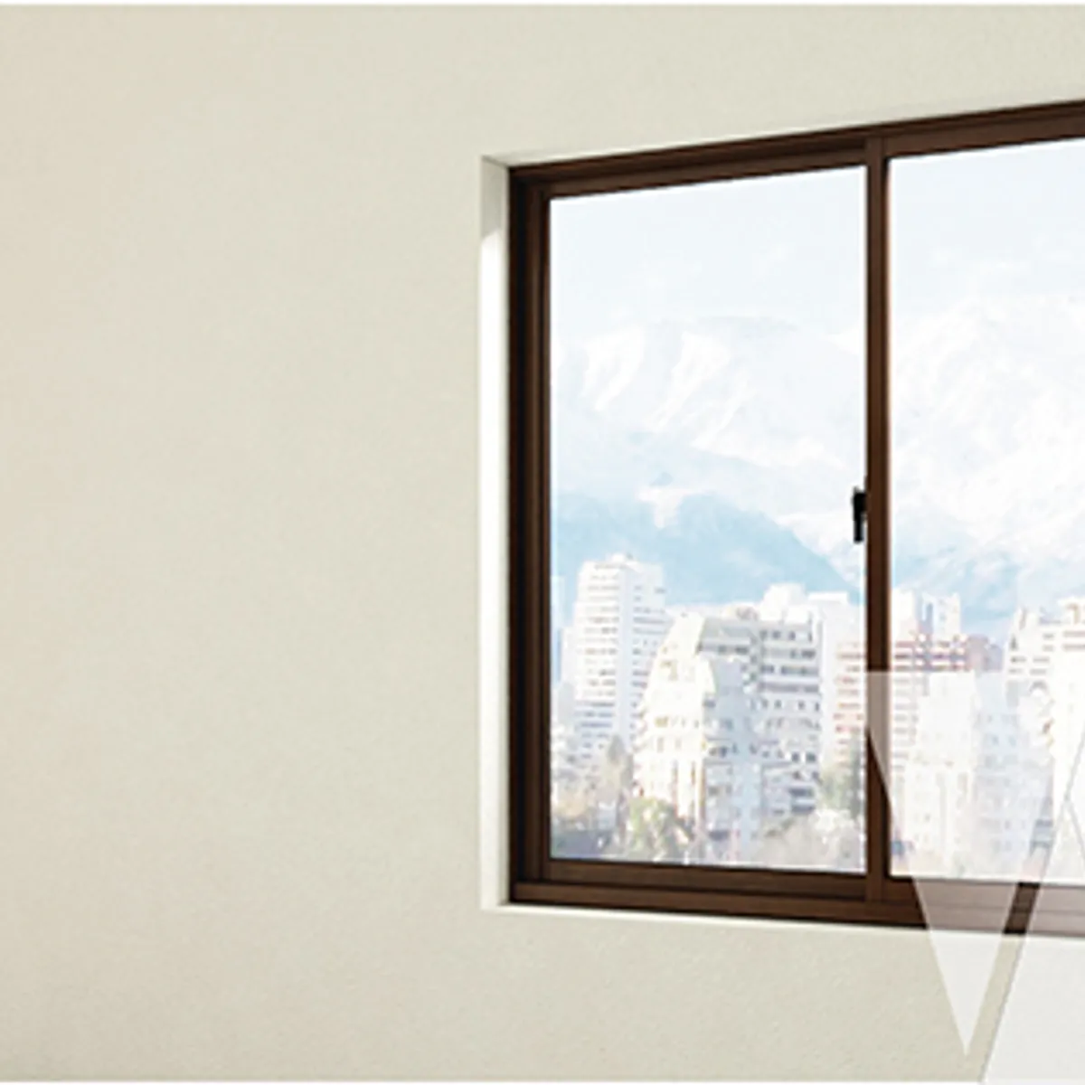 WINTEC - Ventana de Aluminio Corr Next 2 Mov Madera 100x100 cm