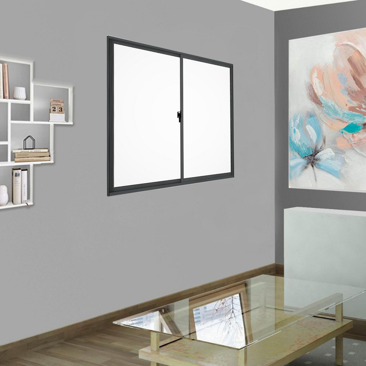 WINTEC - Ventana de Aluminio Next Antracita 100x100 cm