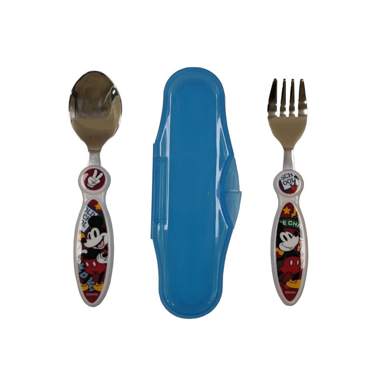 STOR - Set de Cubiertos Metálicos y Estuche Mickey