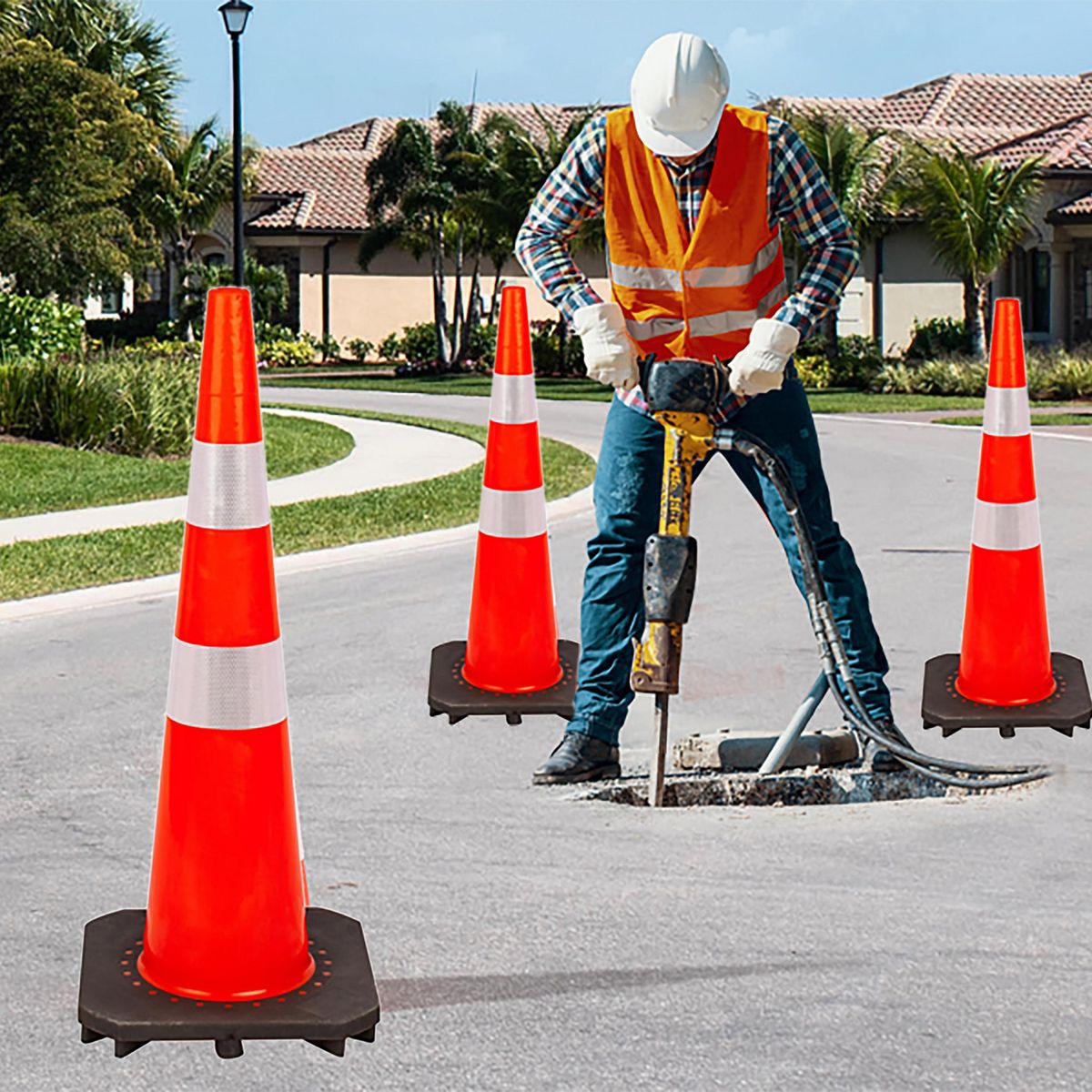 FIXSER - Cono de Seguridad 90cm