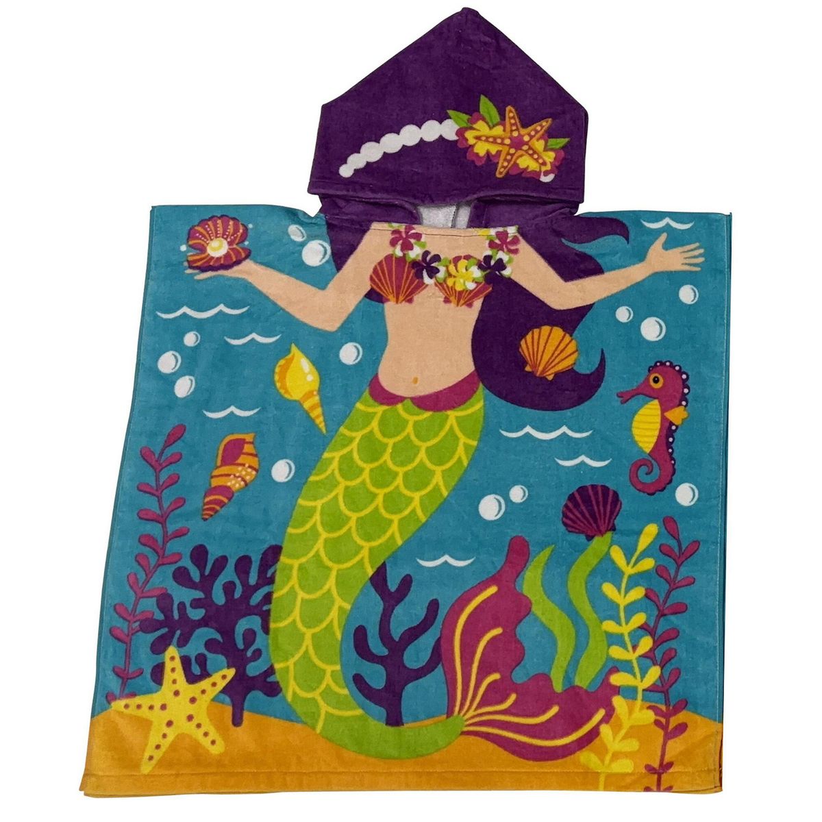 KLIMBER - Toalla Poncho Sirena 60x120cm