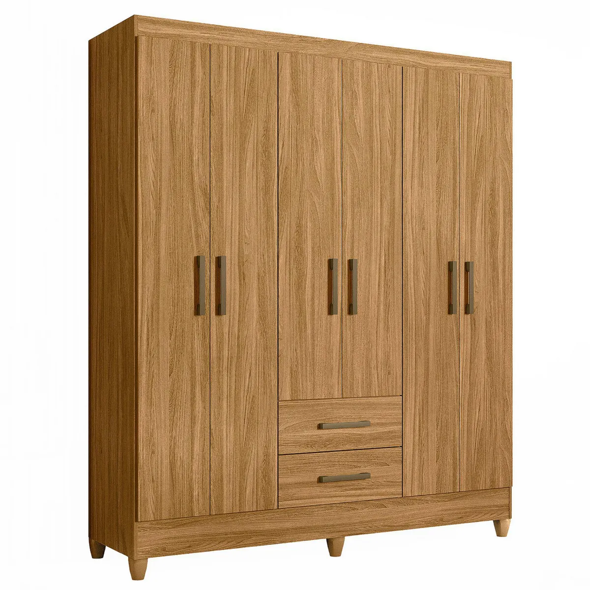 CASA BONITA - Ropero 6 Puertas 2 Cajones Lima