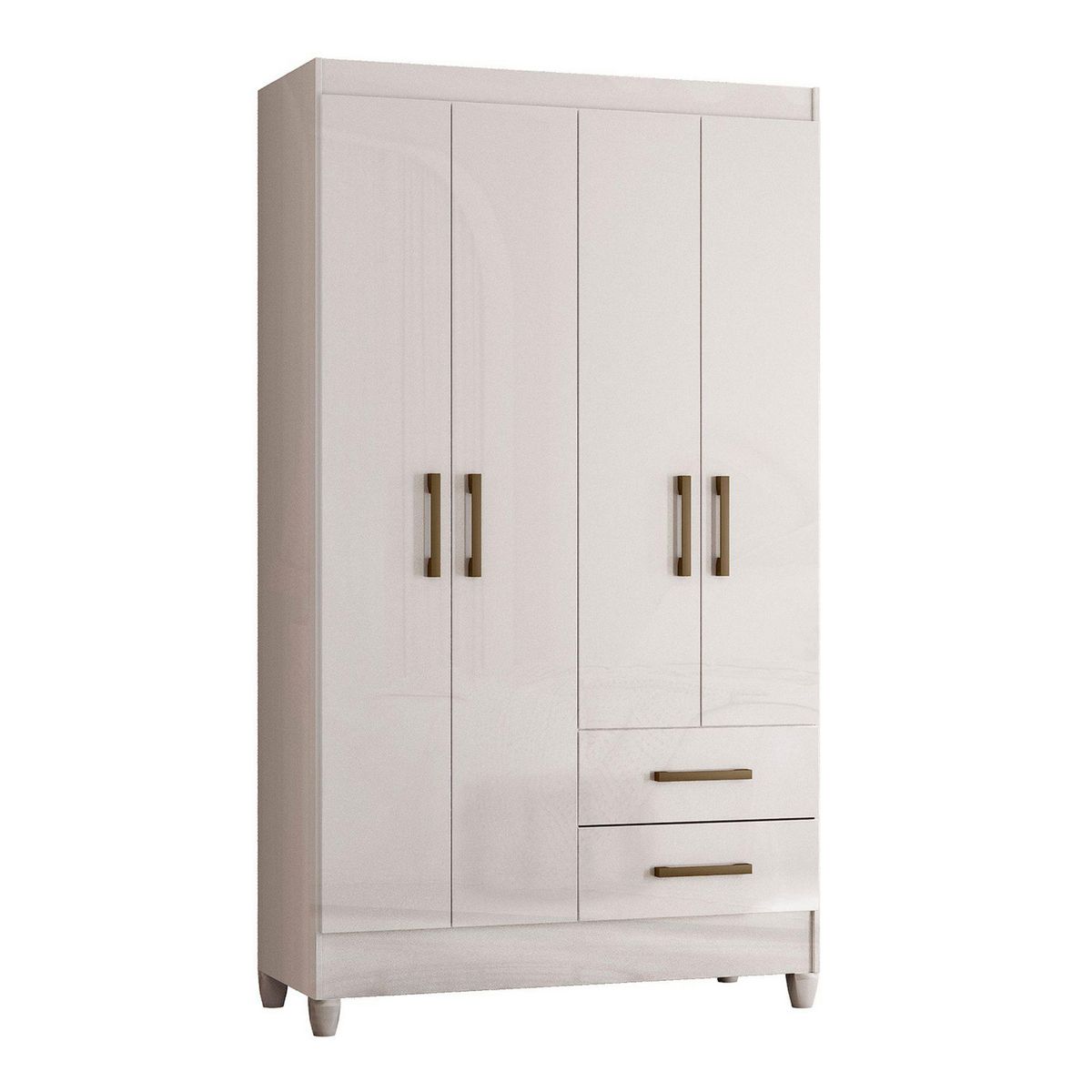 CASA BONITA - Ropero 4 Puertas 2 Cajones Lima