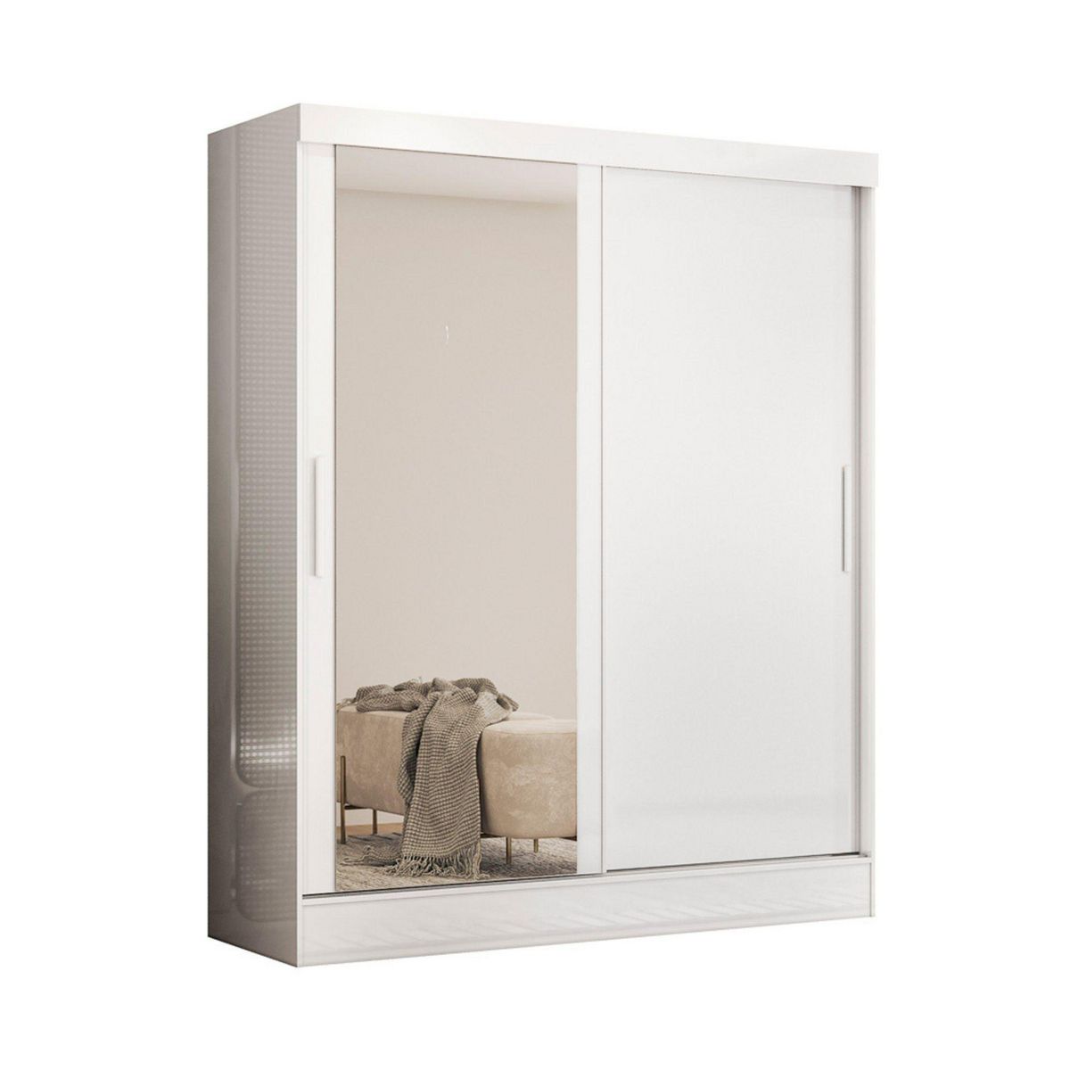 CASA BONITA - Ropero con Espejo 2 Puertas 2 Cajones Paris