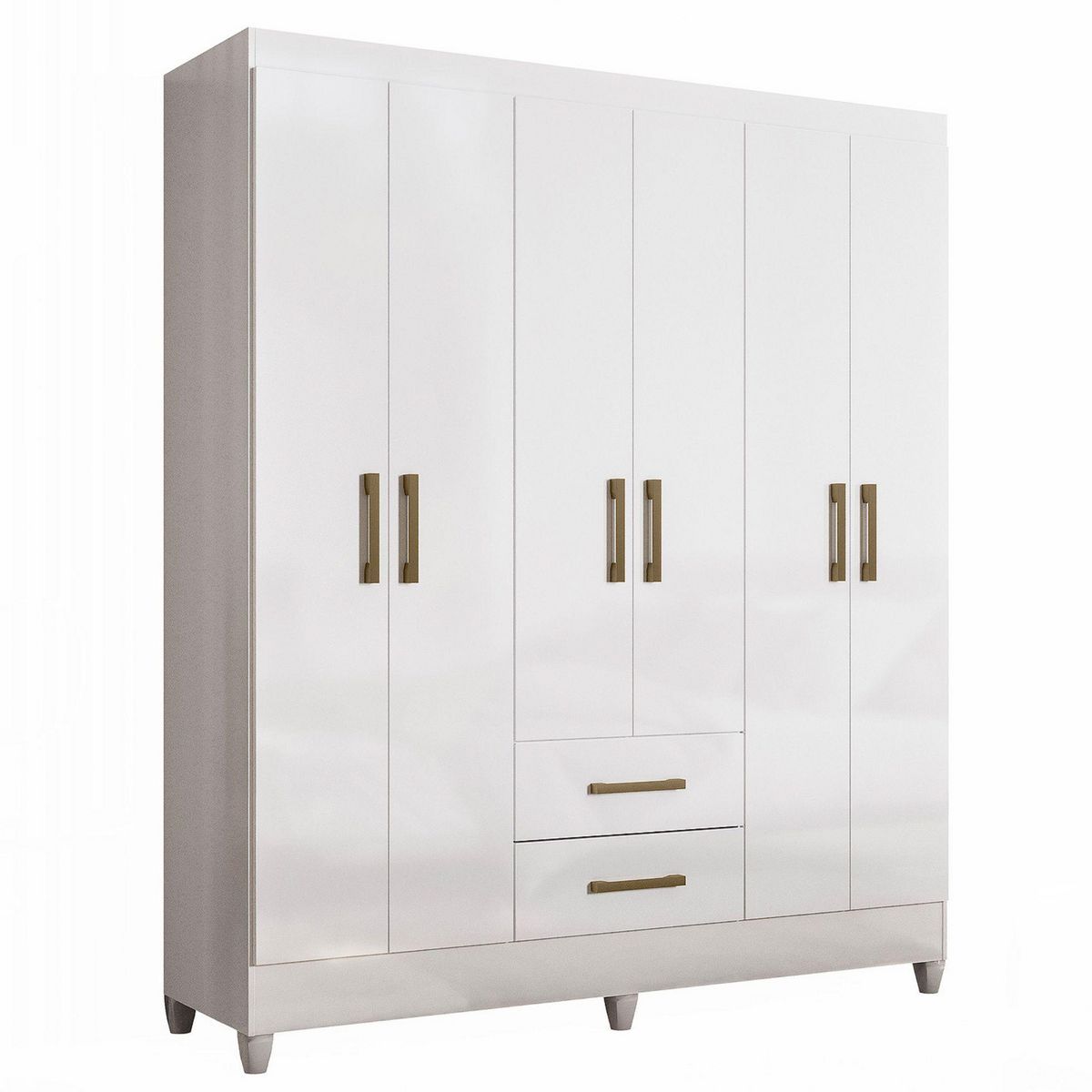 CASA BONITA - Ropero 6 Puertas 2 Cajones Lima