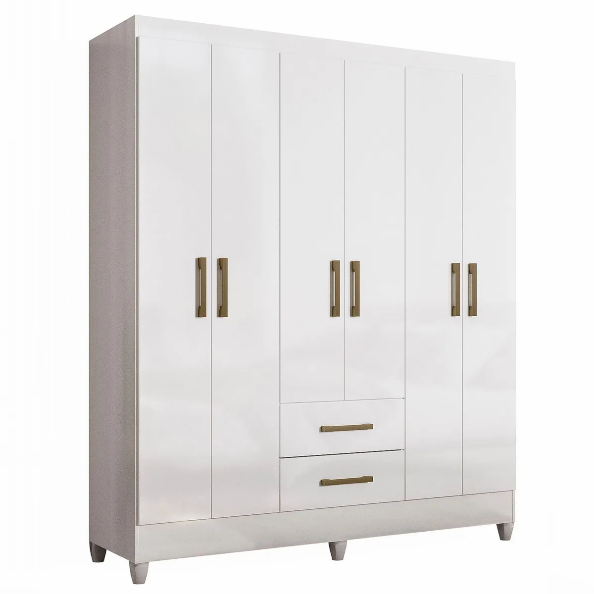 CASA BONITA - Ropero 6 Puertas 2 Cajones Lima