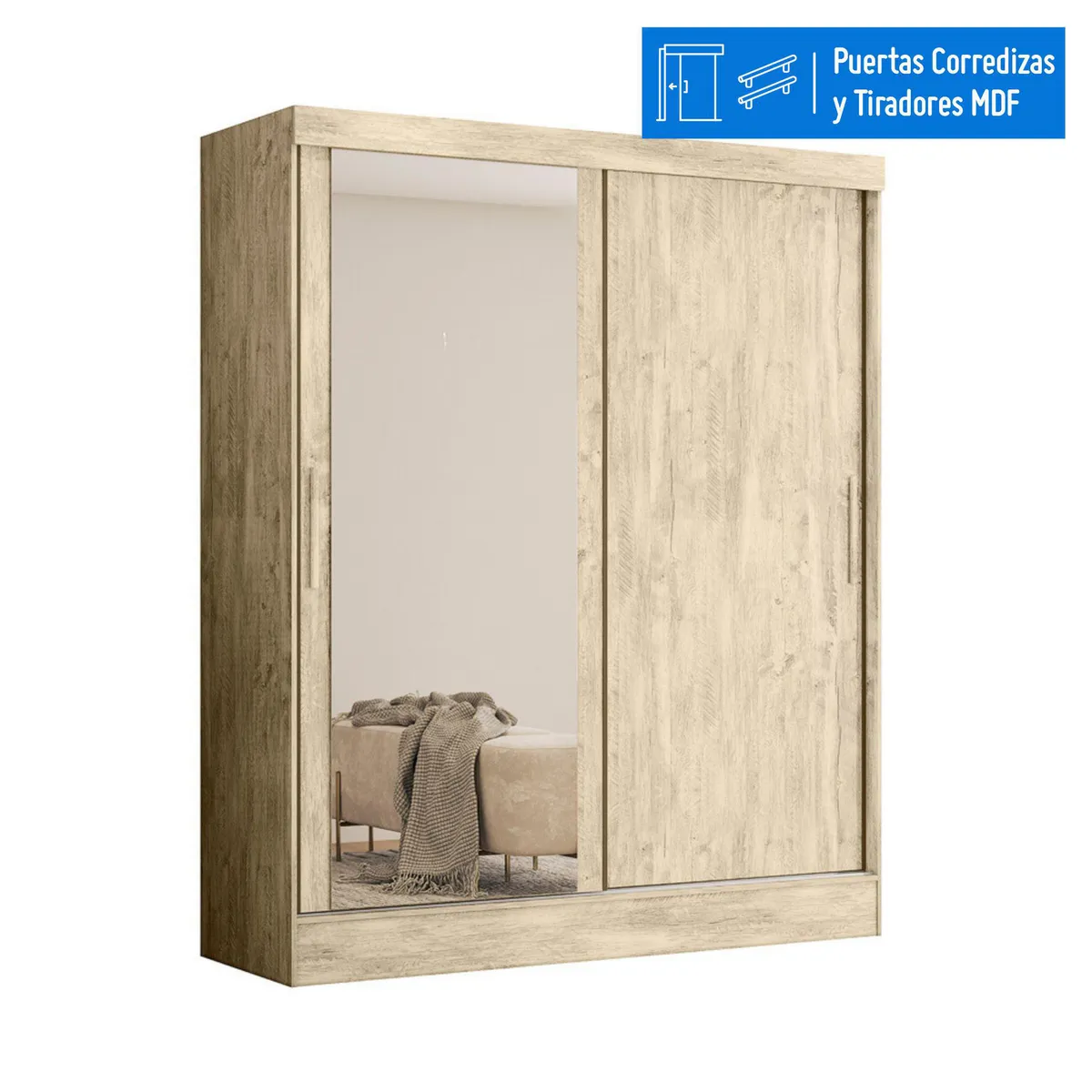 CASA BONITA - Ropero 2 Puertas 2 Cajones Paris