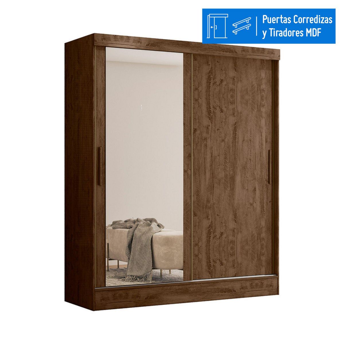 CASA BONITA - Ropero 2 Puertas 2 Cajones Paris