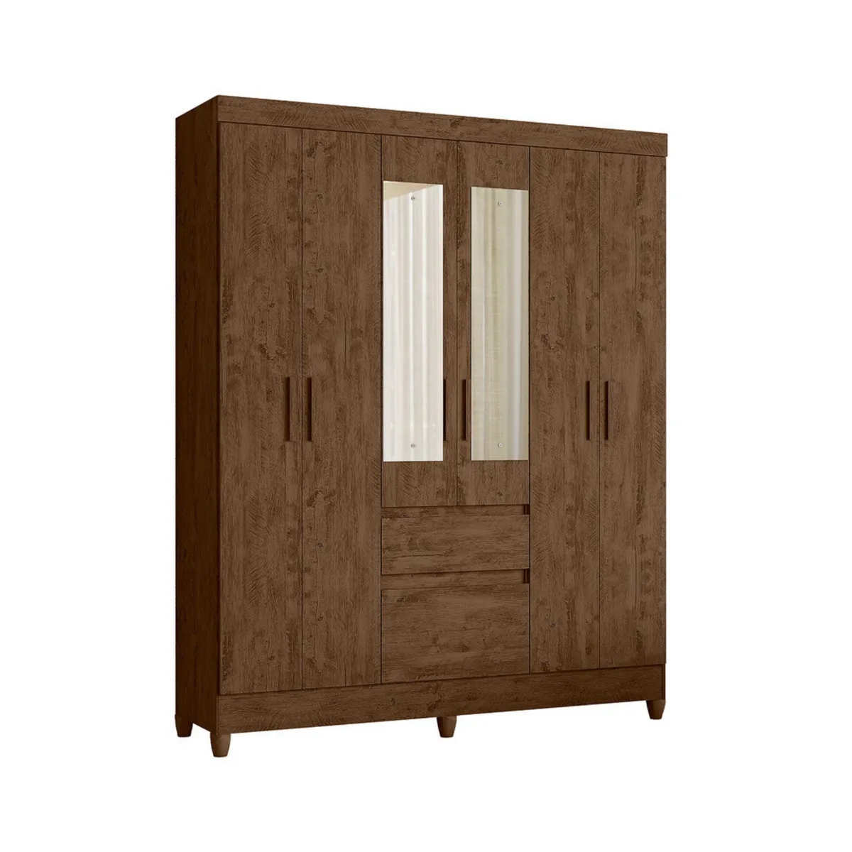 CASA BONITA - Ropero con Espejo 6 Puertas 2 Cajones Florida