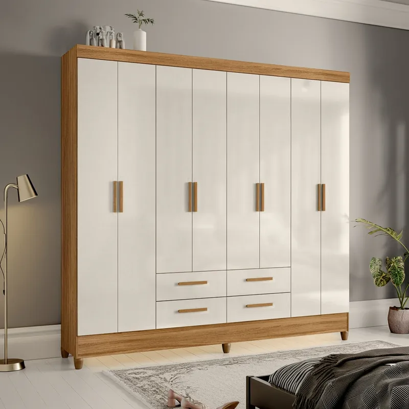 CASA BONITA - Ropero 8 Puertas 4 Cajones Florida