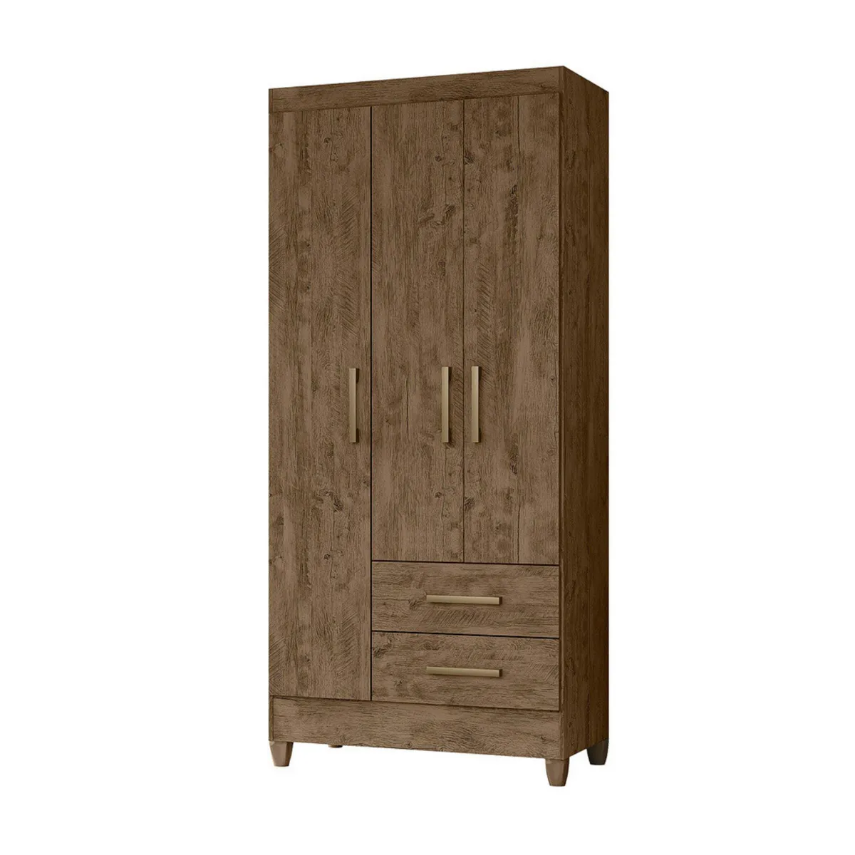 CASA BONITA - Ropero 3 Puertas 2 Cajones Lima