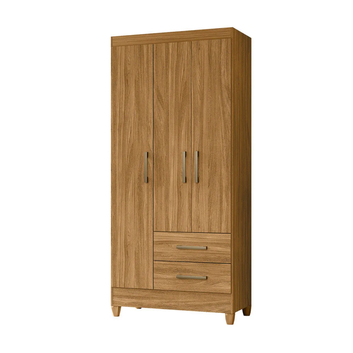 CASA BONITA - Ropero 3 Puertas 2 Cajones Lima