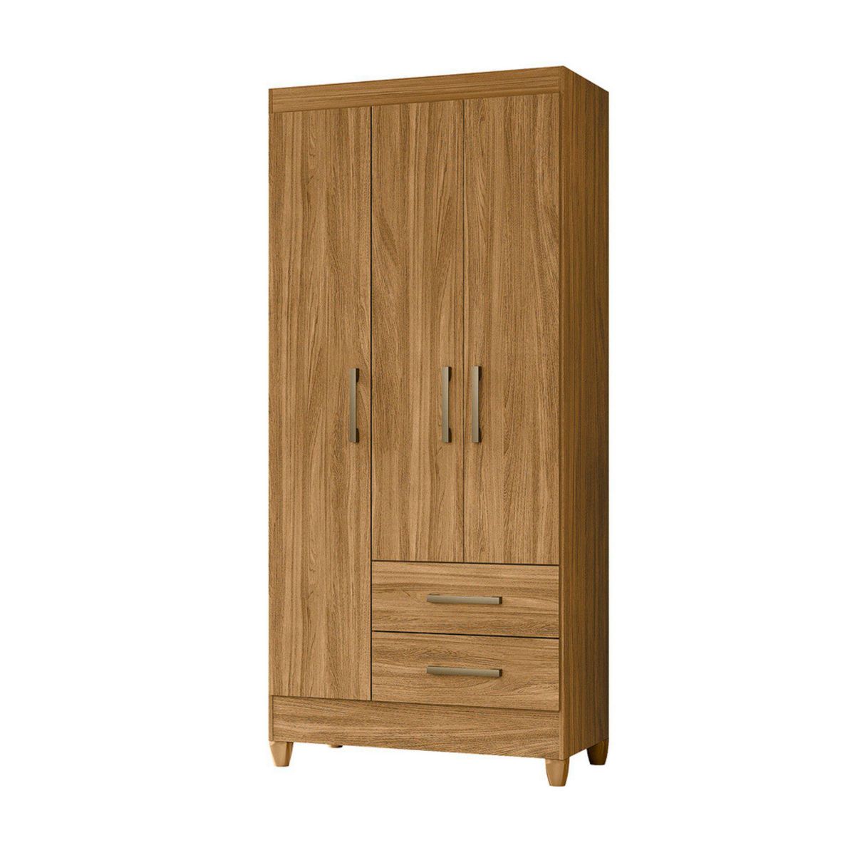 CASA BONITA - Ropero 3 Puertas 2 Cajones Lima