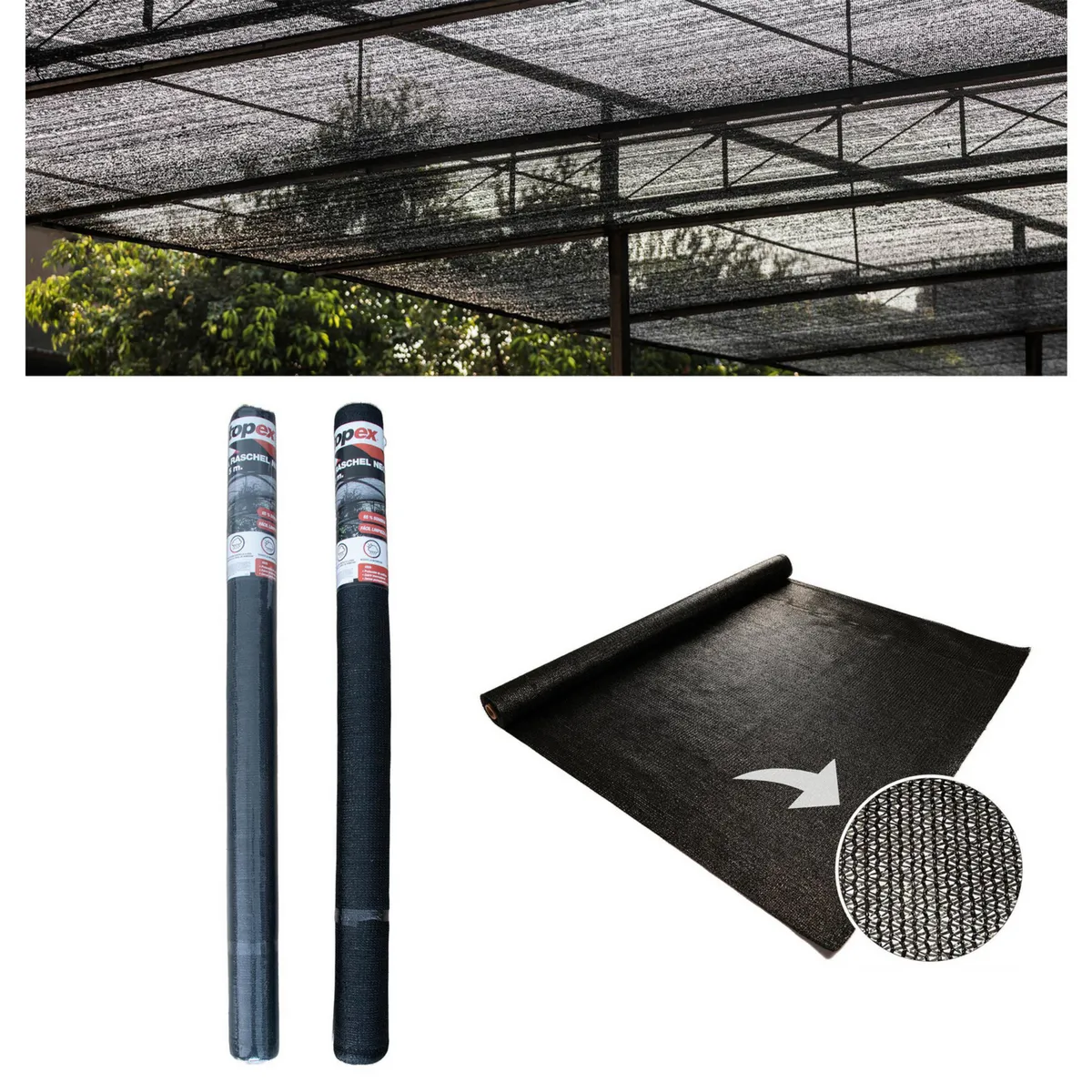 TOPEX - Malla Raschel 80P 2.1x5m