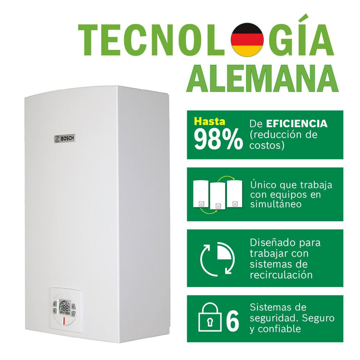 BOSCH - Terma a Gas Bosch GN/GLP Comercial 30L THERM 8000