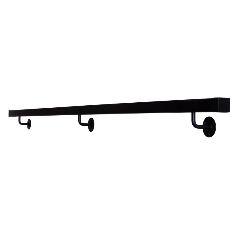HOLZTEK - Pasamanos Cuadrangular PVC Negro 200cm