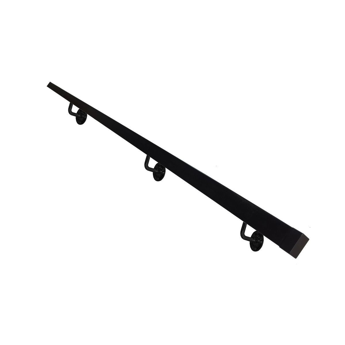 HOLZTEK - Pasamanos Cuadrangular PVC Negro 200cm