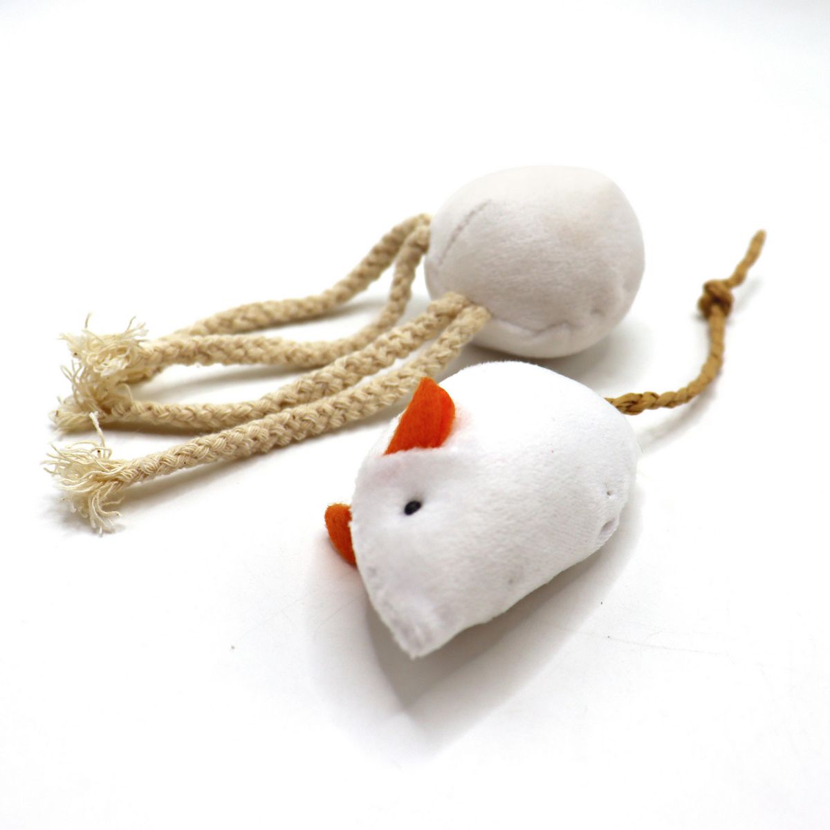 PETIZOOS - Juguete Ratón para Gato Blanco 2 Piezas