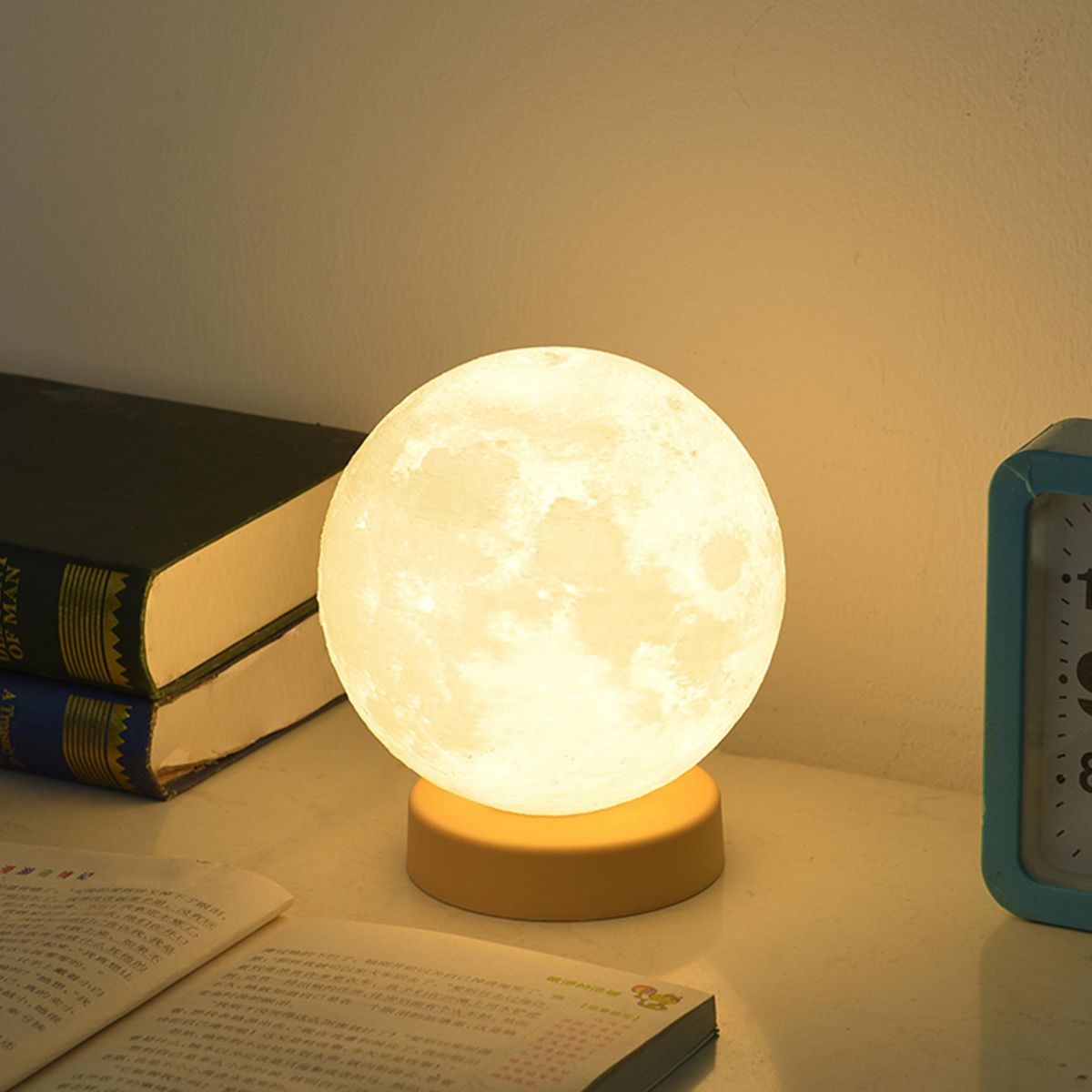 JUST HOME COLLECTION - Lámpara de Escritorio LED Mini Luna