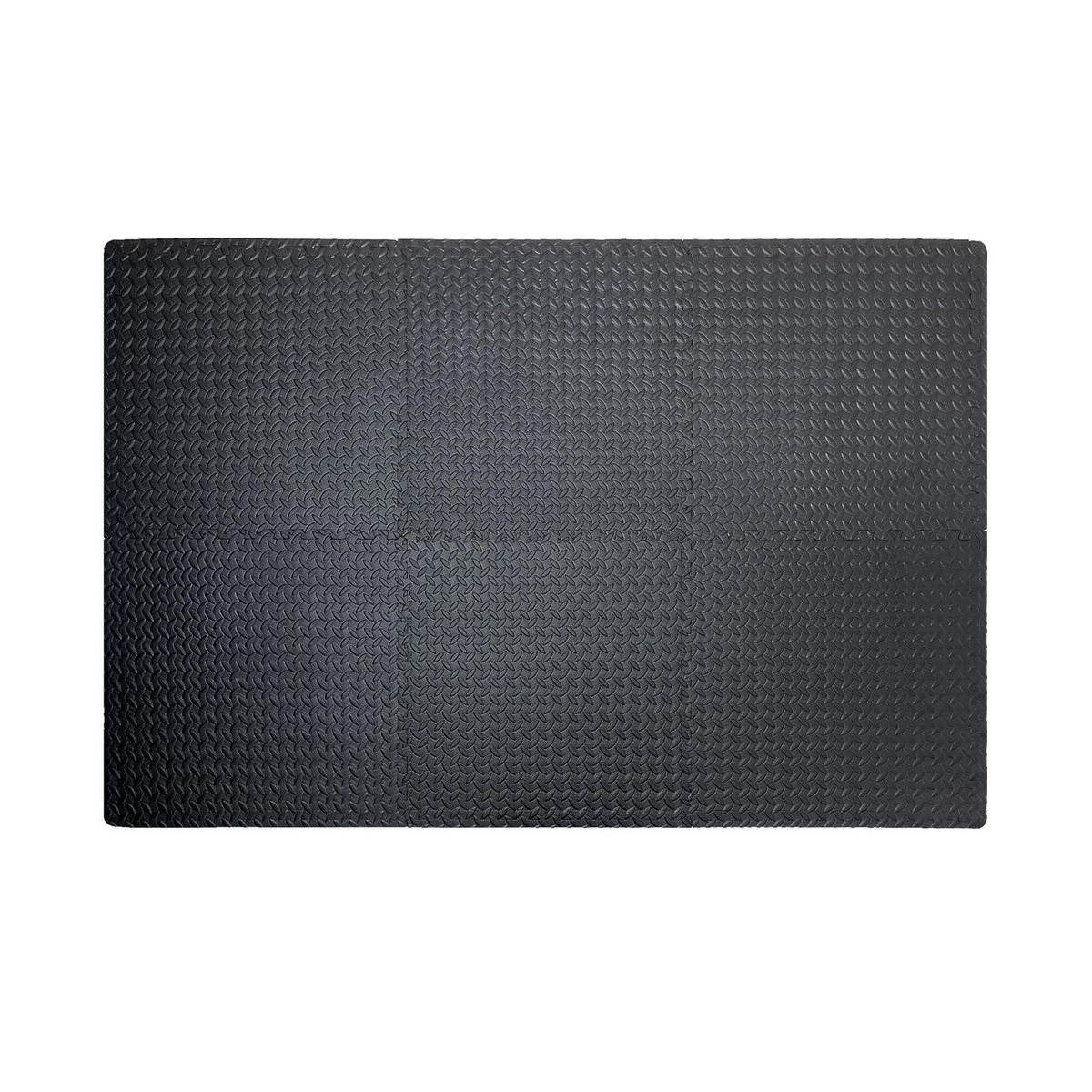 JUST HOME COLLECTION - Set x6 Alfombras Fitness Eva 61x61 cm Negro