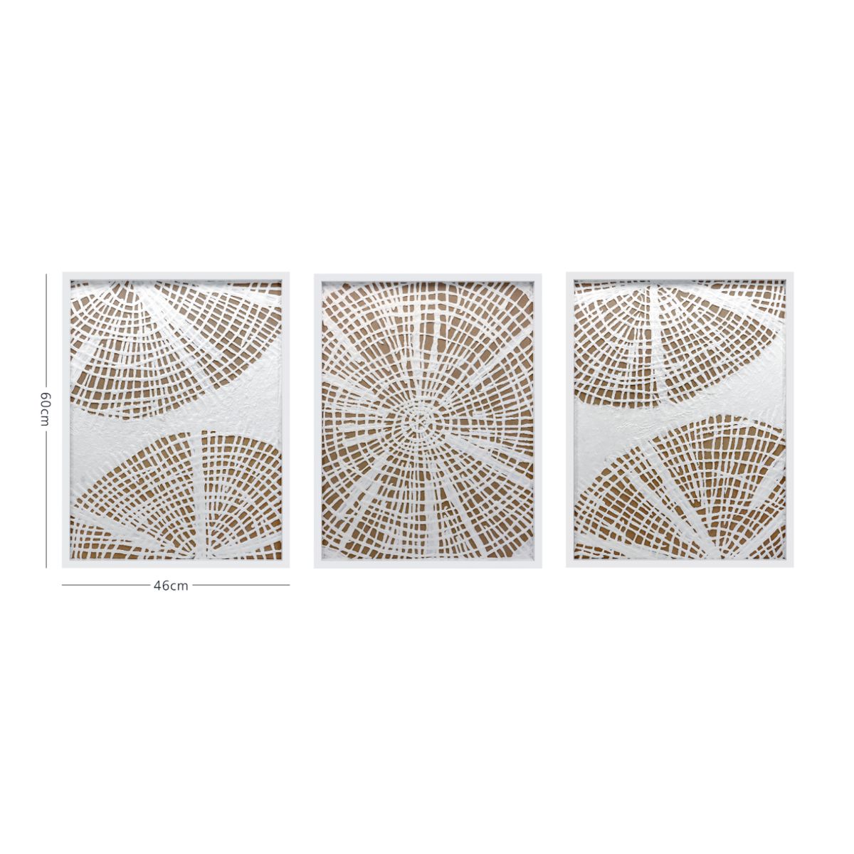 JUST HOME COLLECTION - Set 3 Cuadros Tela 46x60cm