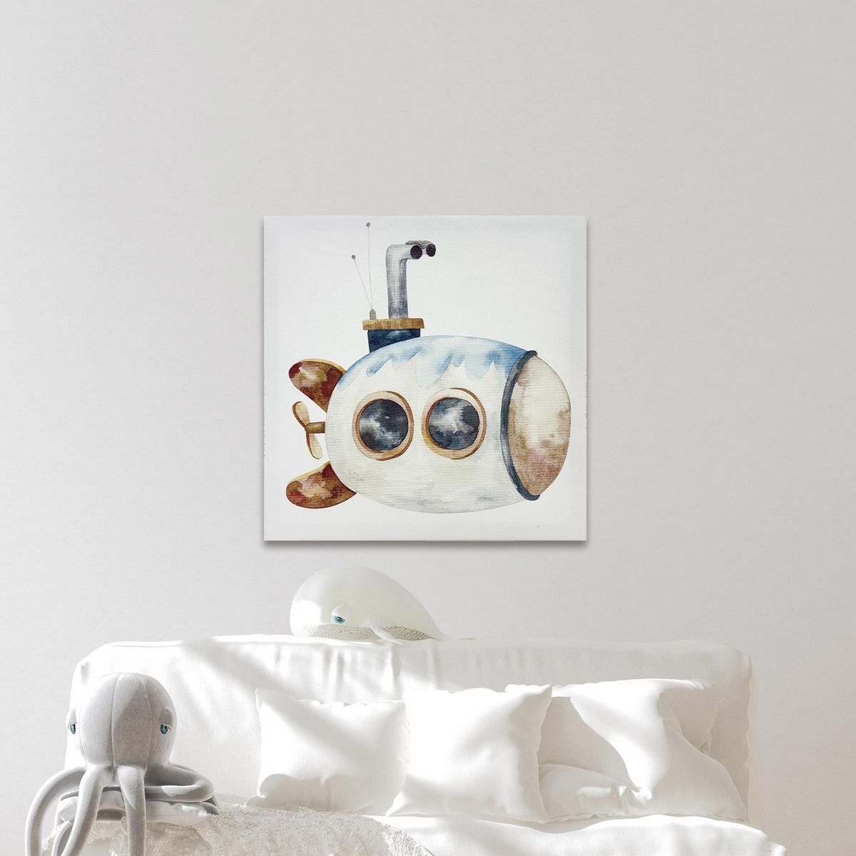 JUST HOME COLLECTION - Cuadro Canvas Inf Submarino 30X30 CM
