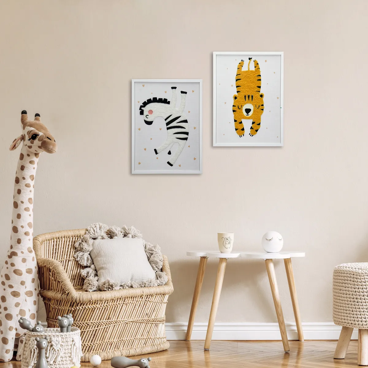 JUST HOME COLLECTION - Cuadro Infantil Cebra 30x40cm