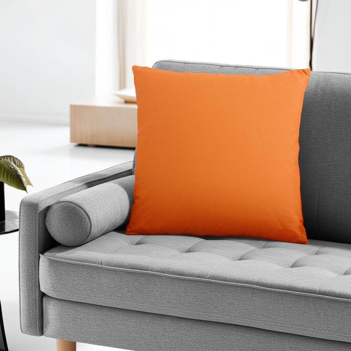 JUST HOME COLLECTION - Cojín Flor Naranjo 4 45x45cm