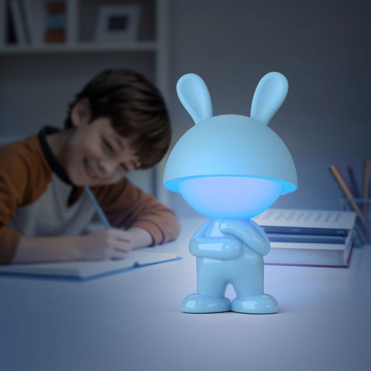 JUST HOME COLLECTION - Lámpara de Escritorio Conejo Azul