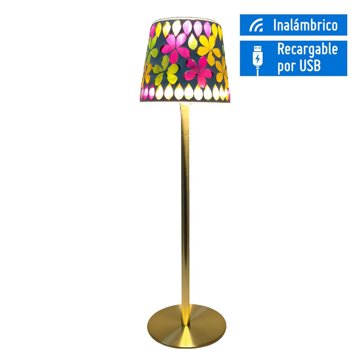 JUST HOME COLLECTION - Lámpara de Mesa LED Inalámbrica Recargable por USB Marroksh