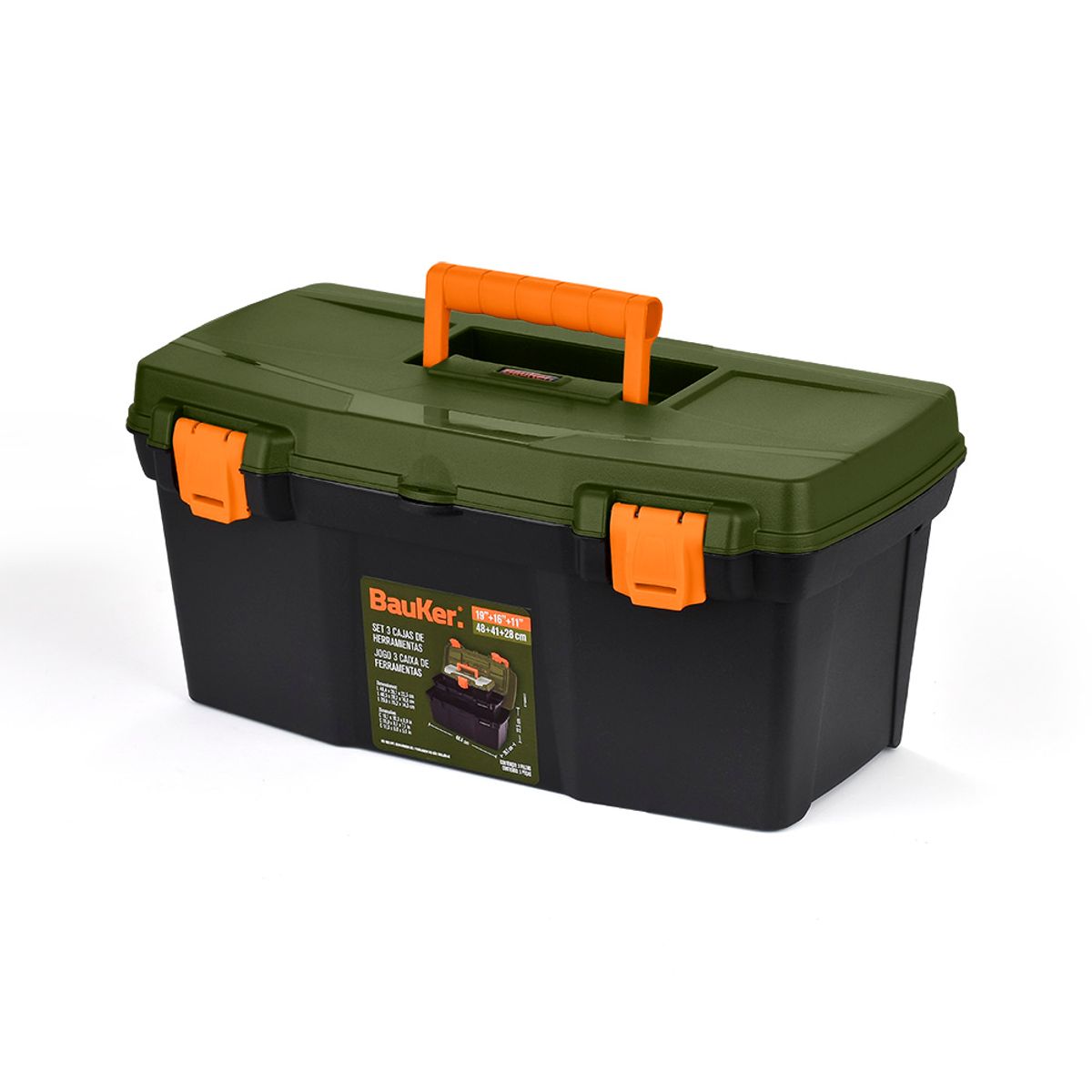 BAUKER - Set 3 Cajas 19", 16" y 11" Bauker