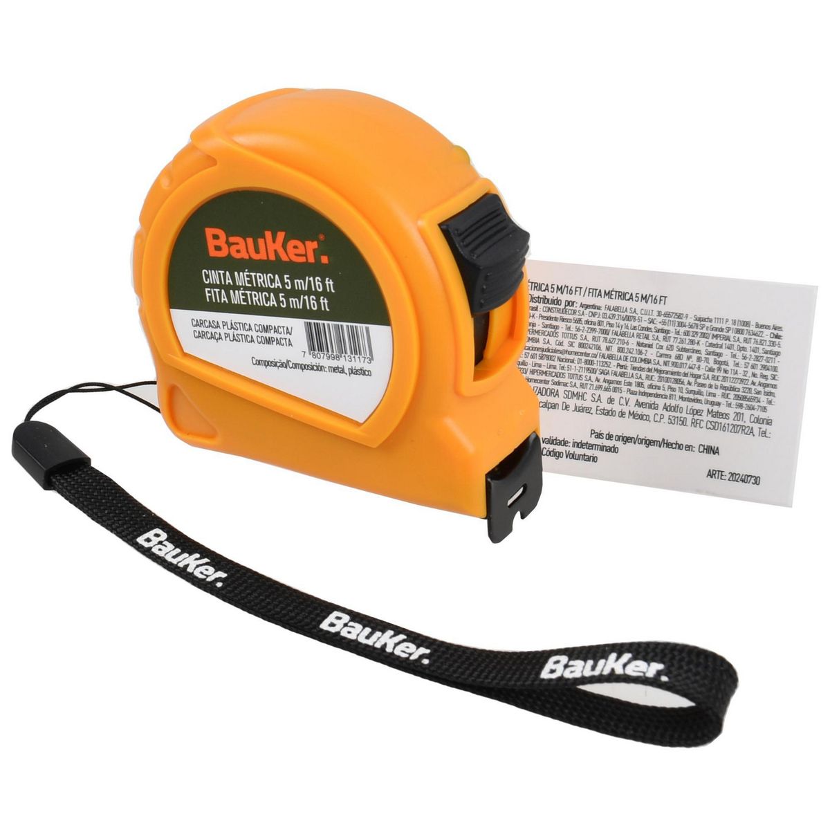 BAUKER - Huincha Medidora 5metros 16ft Bauker