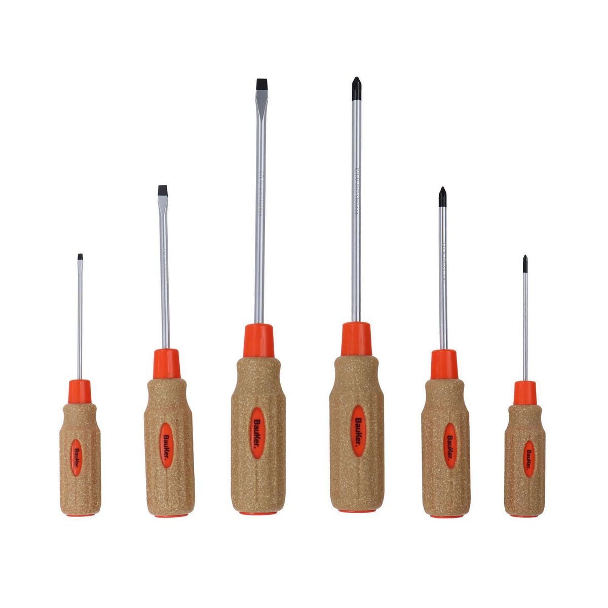 BAUKER - Set 6 Destornilladores Polywood Bauker