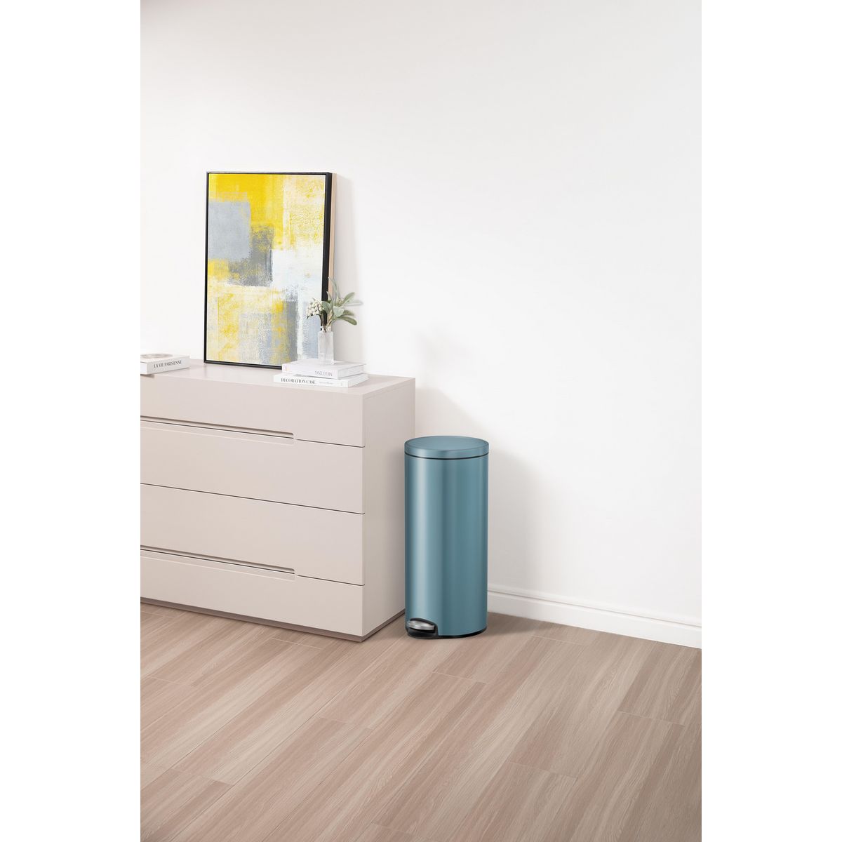 EKO - Papelera de Plástico Blanca 30L